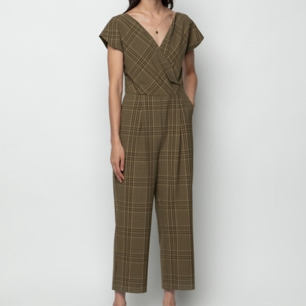 Oak & Fort Plaid Jumpsuit